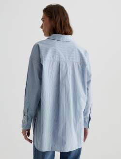 Brea Shirt Halo Stripe Blue Multi Oversized Shirt WOMENS TOPS Photo 8