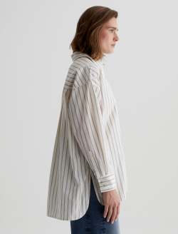 Brea Shirt Halo Stripe Neutral Multi Oversized Shirt WOMENS TOPS Photo 4