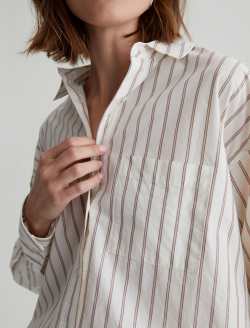 Brea Shirt Halo Stripe Neutral Multi Oversized Shirt WOMENS TOPS Photo 6