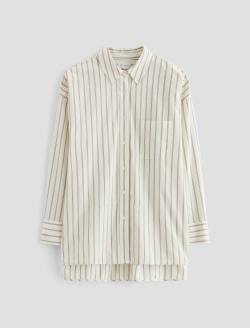 Brea Shirt Halo Stripe Neutral Multi Oversized Shirt WOMENS TOPS Photo 1