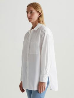 Brea Shirt Pearl White Oversized Shirt WOMENS TOPS Photo 6