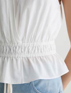 Carrie Top White Gather Tank WOMENS TOPS Photo 6