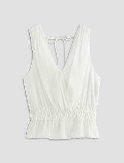 Carrie Top White Gather Tank WOMENS TOPS Photo 1