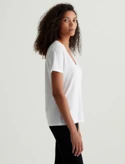 Aspen U True White Relaxed U Neck T-Shirt WOMENS TOPS Photo 6