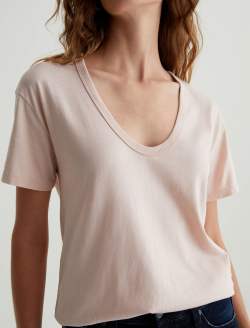 Aspen U Vintage Pink Relaxed U Neck T-Shirt WOMENS TOPS Photo 2