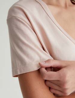 Aspen U Vintage Pink Relaxed U Neck T-Shirt WOMENS TOPS Photo 5