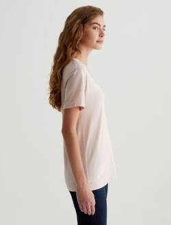 Aspen U Vintage Pink Relaxed U Neck T-Shirt WOMENS TOPS Photo 6