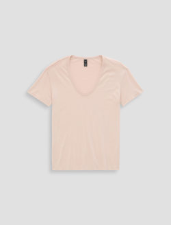 Aspen U Vintage Pink Relaxed U Neck WOMENS TOPS Photo 1