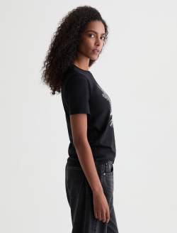 Jagger Crew Cali Bloom True Black Classic Graphic Tee WOMENS TOPS Photo 4