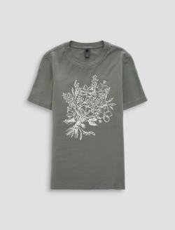 Jagger Crew Cali Bloom Hunter Sage Classic Graphic Tee WOMENS TOPS Photo 1