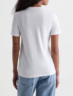 Jagger Crew AG Distress Logo True White Classic Graphic Tee WOMENS TOPS Photo 8