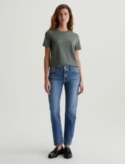 Jagger Crew Hunter Sage Classic Crew Neck WOMENS TOPS Photo 4
