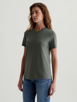 Jagger Crew Hunter Sage Classic Crew Neck WOMENS TOPS Photo 6