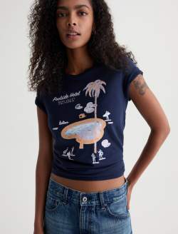 Women Jagger Crew P Poolside Hotel Deep Navy at AG Jeans Official