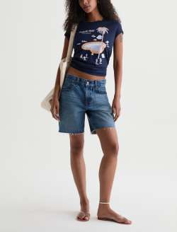 Jagger Crew Poolside Hotel Deep Navy Classic Graphic Tee WOMENS TOPS Photo 5