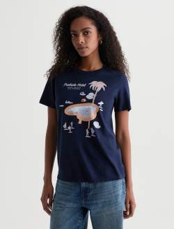 Women Jagger Crew P Poolside Hotel Deep Navy at AG Jeans Official