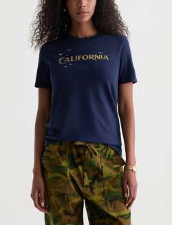 Jagger Crew Pacific Haze Deep Trenches Classic Graphic Tee WOMENS TOPS Photo 2