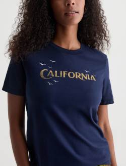 Jagger Crew Pacific Haze Deep Trenches Classic Graphic Tee WOMENS TOPS Photo 3