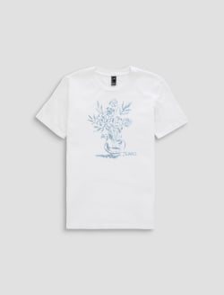 Jagger Crew Sun Daisy True White Classic Graphic Tee WOMENS TOPS Photo 1