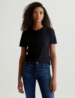 Jagger Crew True Black Classic Crew Neck WOMENS TOPS Photo 1