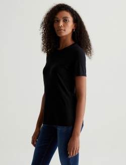 Jagger Crew True Black Classic Crew Neck WOMENS TOPS Photo 3