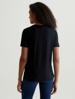 Jagger Crew True Black Classic Crew Neck WOMENS TOPS Photo 7