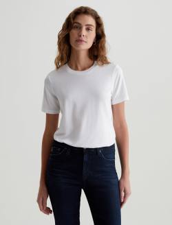 Jagger Crew True White Classic Crew Neck WOMENS TOPS Photo 1