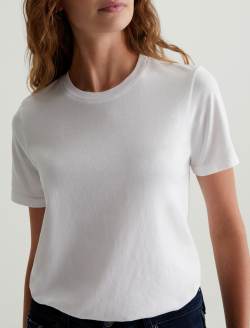 Jagger Crew True White Classic Crew Neck WOMENS TOPS Photo 2