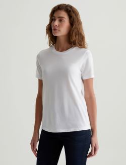 Jagger Crew True White Classic Crew Neck WOMENS TOPS Photo 6