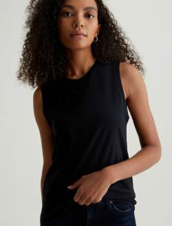 Jagger Muscle Tank True Black Classic Muscle Tank WOMENS TOPS Photo 3