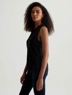 Jagger Muscle Tank True Black Classic Muscle Tank WOMENS TOPS Photo 6