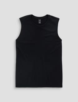 Jagger Muscle Tank True Black Classic Sleeveless Tee WOMENS TOPS Photo 1