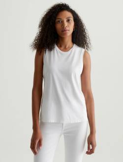 Jagger Muscle Tank True White Classic Muscle Tank WOMENS TOPS Photo 1