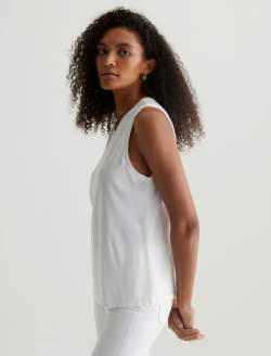 Jagger Muscle Tank True White Classic Muscle Tank WOMENS TOPS Photo 3