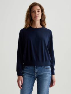 Karter Pullover Deep Navy Oversized Long Sleeve Pullover WOMENS TOPS Photo 1