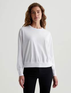 Karter Pullover True White Oversized Long Sleeve Pullover WOMENS TOPS Photo 1