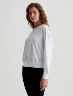 Karter Pullover True White Oversized Long Sleeve Pullover WOMENS TOPS Photo 3