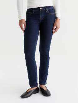 Sandra Petite Jean Modern Indigo Low-Rise Straight WOMENS BOTTOMS Photo 3