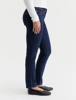 Sandra Petite Jean Modern Indigo Low-Rise Straight WOMENS BOTTOMS Photo 5