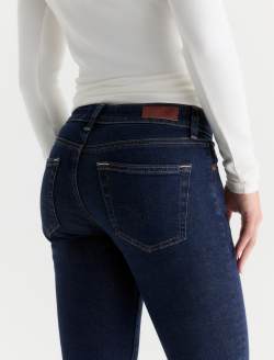 Sandra Petite Jean Modern Indigo Low-Rise Straight WOMENS BOTTOMS Photo 7