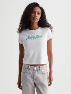 Sadie Crew Cheers Hour Powder 90's Vintage Crop Tee WOMENS TOPS Photo 2
