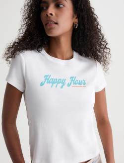 Sadie Crew Cheers Hour Powder 90's Vintage Crop Tee WOMENS TOPS Photo 3