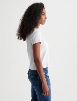 Sadie Crew AG Chest Logo Powder 90's Vintage Crop Tee WOMENS TOPS Photo 4