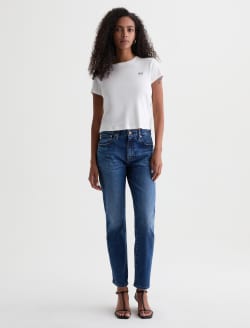 Sadie Crew AG Chest Logo Powder 90's Vintage Crop Tee WOMENS TOPS Photo 5