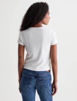Sadie Crew AG Chest Logo Powder 90's Vintage Crop Tee WOMENS TOPS Photo 8