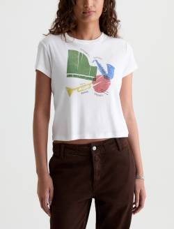 Sadie Crew P Jazz Swing Powder 90's Vintage Crop Tee WOMENS TOPS Photo 2