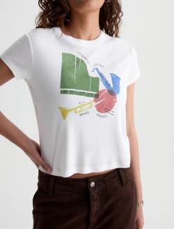 Sadie Crew P Jazz Swing Powder 90's Vintage Crop Tee WOMENS TOPS Photo 3