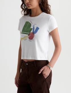 Sadie Crew P Jazz Swing Powder 90's Vintage Crop Tee WOMENS TOPS Photo 7