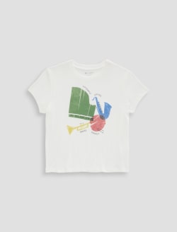 Sadie Crew P Jazz Swing Powder 90's Vintage Crop Tee WOMENS TOPS Photo 1