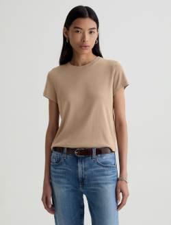 Sadie Crew Khaki Sand 90's Vintage Crop Tee WOMENS TOPS Photo 2